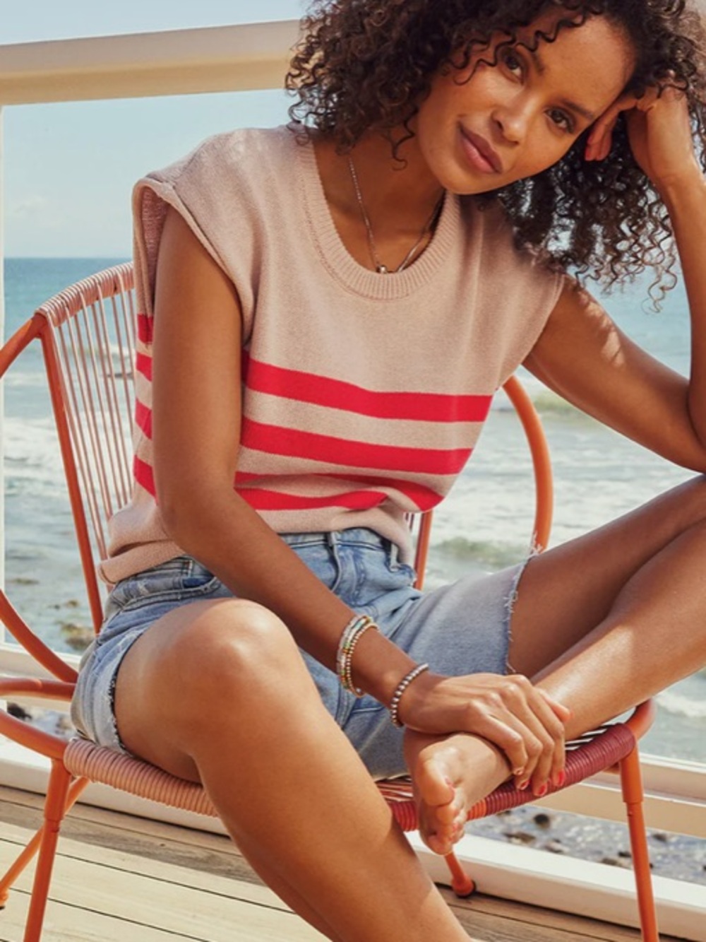 Jane Pullover - Redstripe